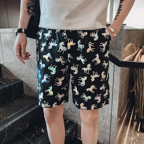 men's shorts fashion summer 2022 mens loose print design adjustable waist pockets korean style elastic casual straight, White;black
men's shorts fashion summer 2022 mens loose print design adjustable waist pockets korean style elastic casual straight, White;black