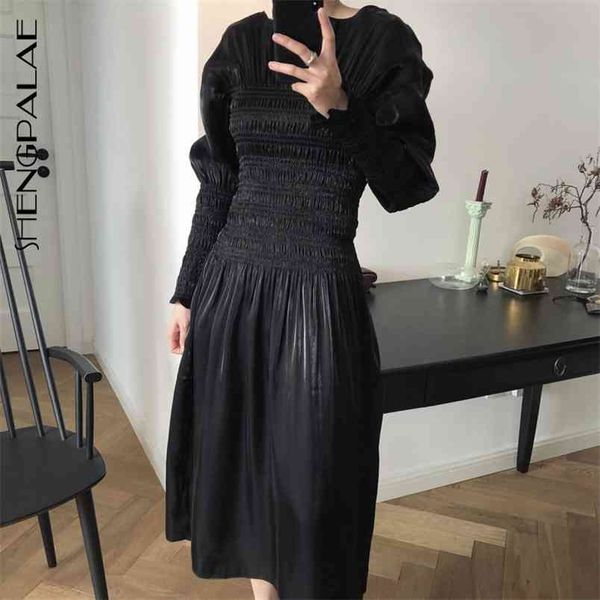 spring petal sleeveladies dress elegant long robe elastic waist neck folds plus size dresses 210427, Black;gray
spring petal sleeveladies dress elegant long robe elastic waist neck folds plus size dresses 210427, Black;gray