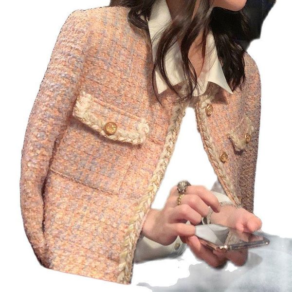 women's jackets women 's spring clothing elegant woolen all -matching western style fashion socialite coat, Black;brown