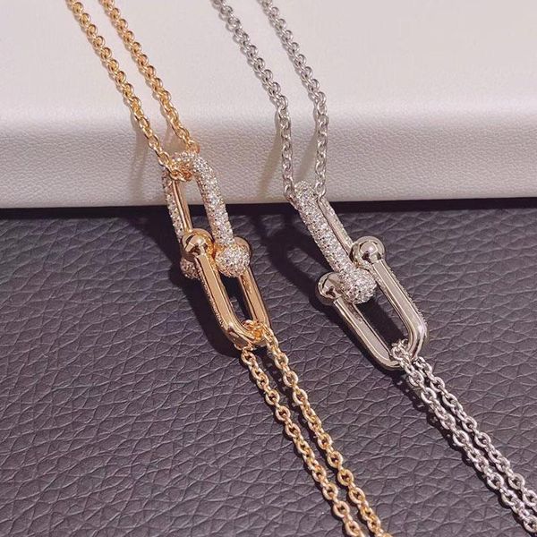 chains 2021 luxury jewelry high version hardwear cubic zirconia pendant necklace for women as gift, Silver
chains 2021 luxury jewelry high version hardwear cubic zirconia pendant necklace for women as gift, Silver