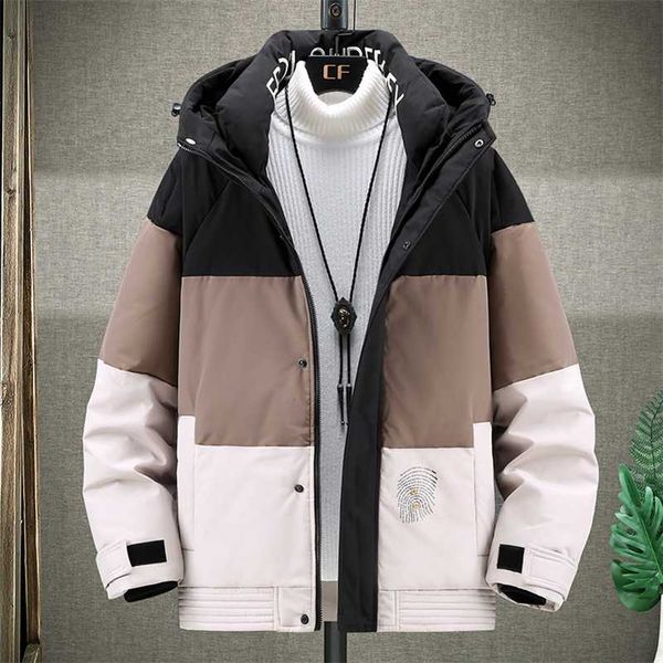 men's down jacket casual winter parka coat fashion warm men outdoor down coat thicken hooded down jacket windproof 211110, Black 
men's down jacket casual winter parka coat fashion warm men outdoor down coat thicken hooded down jacket windproof 211110, Black