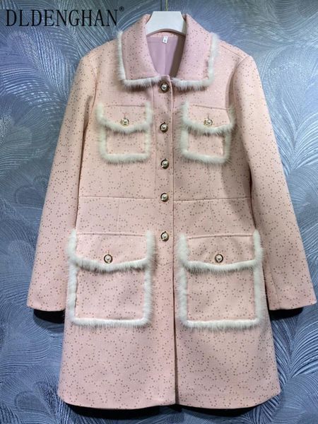 women's trench coats dldenghan fashion runway designer autumn winter coat women turn-down collar long sleeve feathers sequined single b, Tan;black
women's trench coats dldenghan fashion runway designer autumn winter coat women turn-down collar long sleeve feathers sequined single b, Tan;black