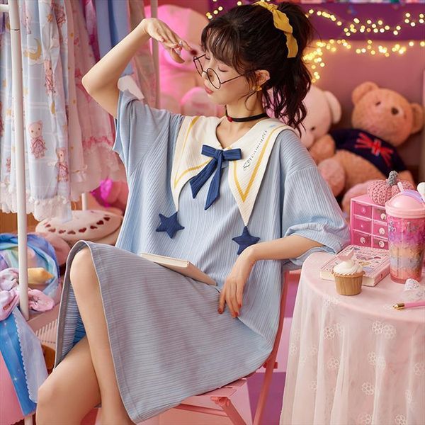 lolita dress light blue womens sleepwears navy collar bows princess sleepshirts cotton short sleeve ladies nightgowns summer sleepwear, Black;red
lolita dress light blue womens sleepwears navy collar bows princess sleepshirts cotton short sleeve ladies nightgowns summer sleepwear, Black;red