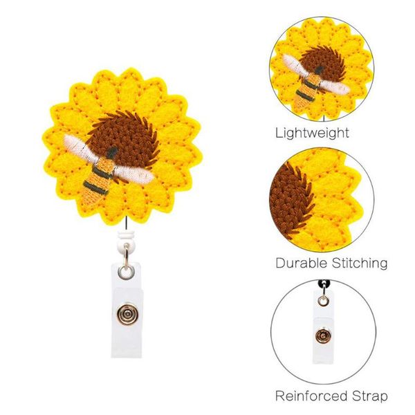 hooks & rails sunflower badge-reel holder for nurses students teachers retractable id card with alligator clip creative badge
hooks & rails sunflower badge-reel holder for nurses students teachers retractable id card with alligator clip creative badge