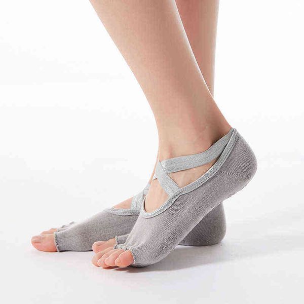 open toe cotton cross lace dispensing floor yoga sports dance socks, Black;white
open toe cotton cross lace dispensing floor yoga sports dance socks, Black;white