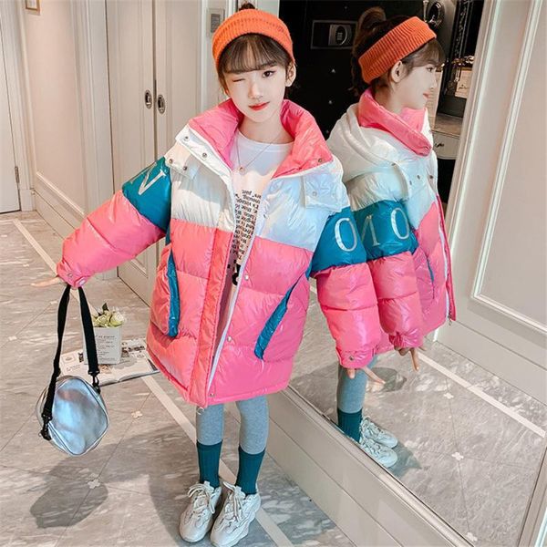 down coat 2021 kids winter jacket for girls bright thicken hooded outwear fashion windproof warm girls' long, Blue;gray
down coat 2021 kids winter jacket for girls bright thicken hooded outwear fashion windproof warm girls' long, Blue;gray