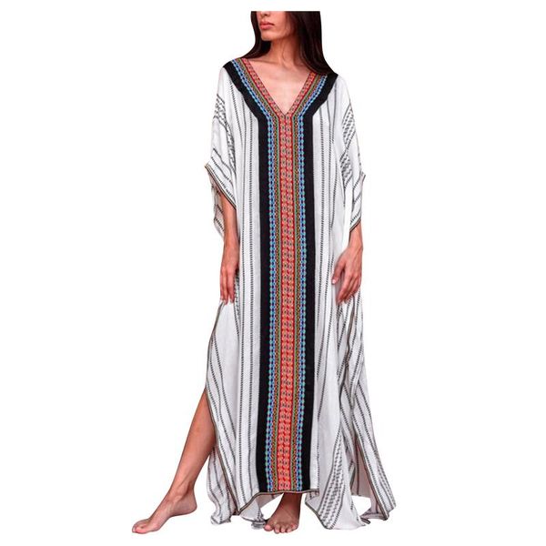 women's swimwear 2021 quick-drying black indie folk embroidered long summer beach dress moroccan kaftan plus size women beachwear maxi, White;black
women's swimwear 2021 quick-drying black indie folk embroidered long summer beach dress moroccan kaftan plus size women beachwear maxi, White;black