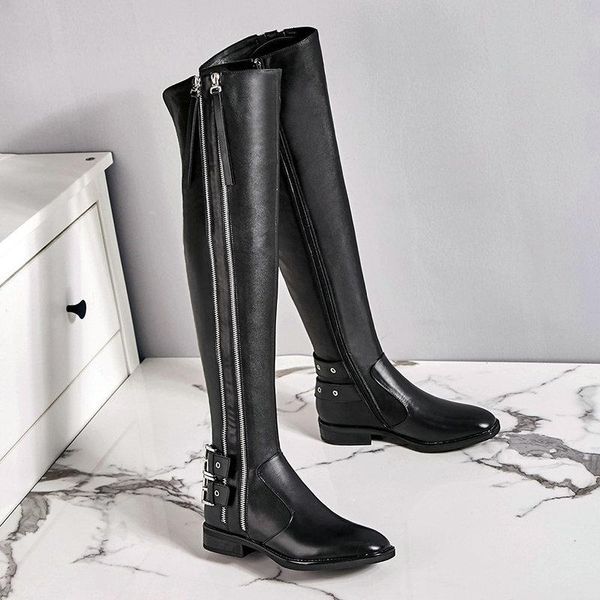 boots big size genuine leather women knee high 2021 fashion party night club shoes woman winter warm long riding, Black
boots big size genuine leather women knee high 2021 fashion party night club shoes woman winter warm long riding, Black