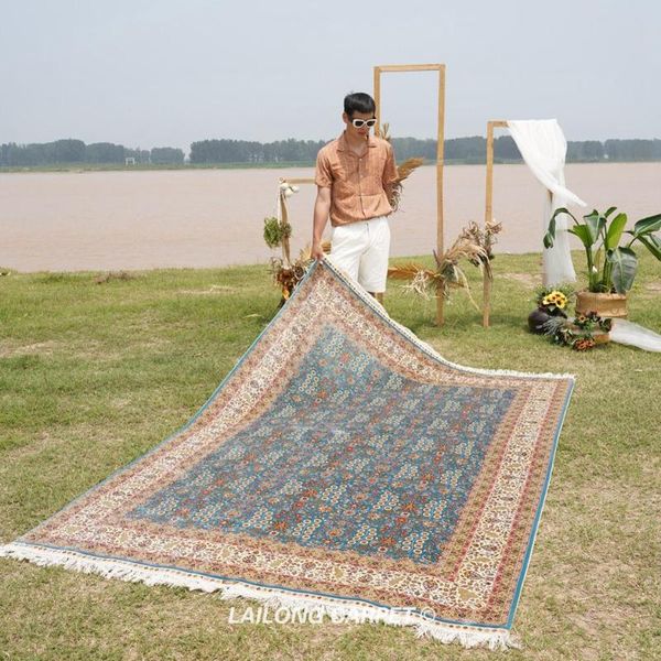 carpets 6'x9' bule bedroom hand knotted area rug home silk isfahan carpet (lh07a)
carpets 6'x9' bule bedroom hand knotted area rug home silk isfahan carpet (lh07a)