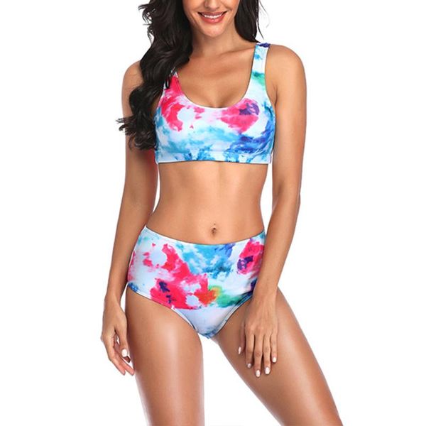 women tie dye rainbow bikini set female high waisted two piece swimsuit bathing suits padded swimwear biquini feminino one-piece
women tie dye rainbow bikini set female high waisted two piece swimsuit bathing suits padded swimwear biquini feminino one-piece