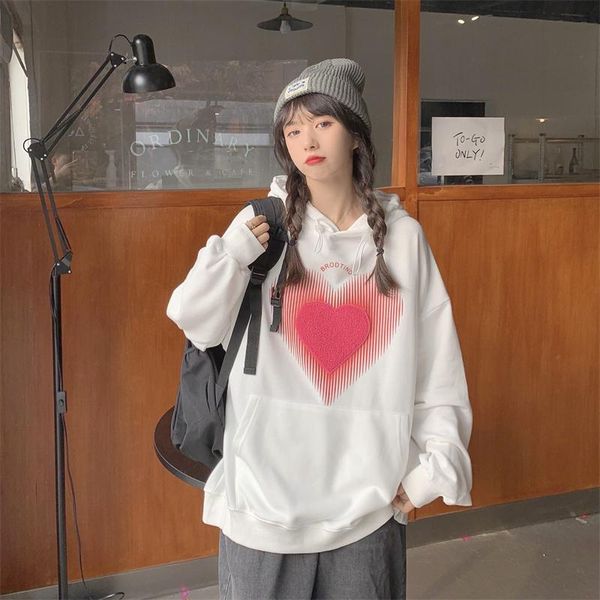 women's hoodies & sweatshirts 2021 retro oversize sweatshirt tide brand love ins design sense niche autumn hoodie jacket, Black
women's hoodies & sweatshirts 2021 retro oversize sweatshirt tide brand love ins design sense niche autumn hoodie jacket, Black