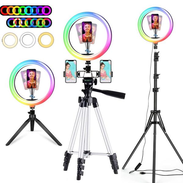 inch led rgb ring light profissional selfie ringlight makeup lamp video studio with tripod stand for youtube tik tok flash heads
inch led rgb ring light profissional selfie ringlight makeup lamp video studio with tripod stand for youtube tik tok flash heads