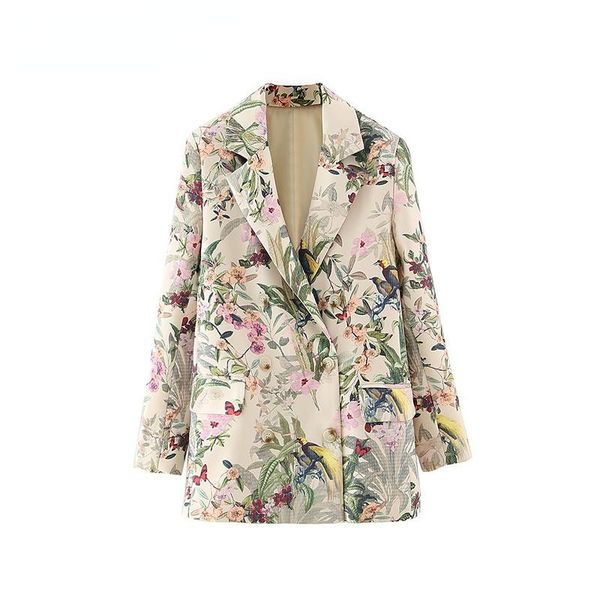 women's suits & blazers double breasted casual print blazer for women notched long sleeve straight korean females spring autumn 2021 st, White;black
women's suits & blazers double breasted casual print blazer for women notched long sleeve straight korean females spring autumn 2021 st, White;black