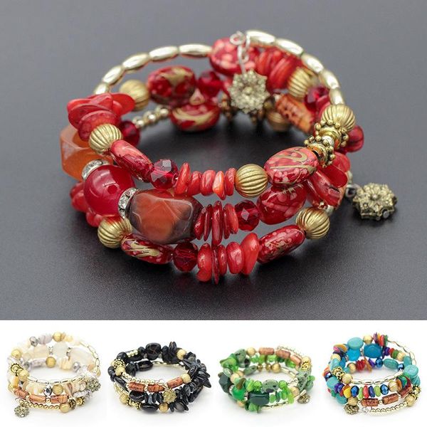 beaded, strands bonlavie multilayer original stone bracelet hand beaded colored winding elastic, Black
beaded, strands bonlavie multilayer original stone bracelet hand beaded colored winding elastic, Black