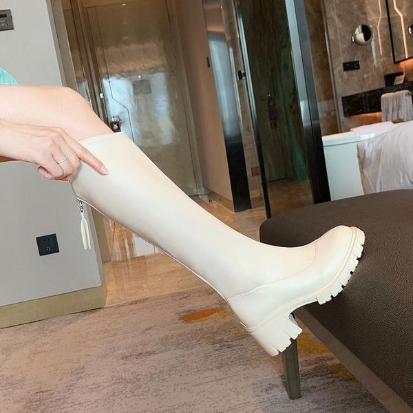 boots winter knee high heel women plus plush chunky long shoes thigh black beige
boots winter knee high heel women plus plush chunky long shoes thigh black beige