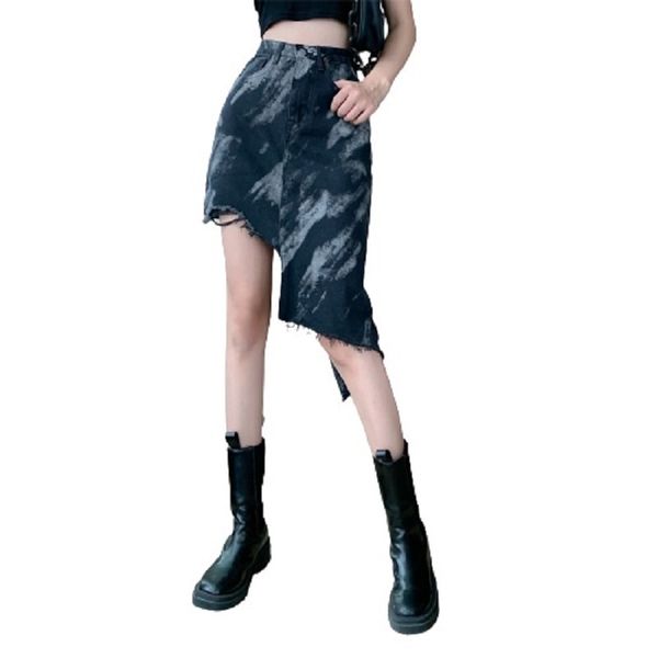erhaps u women high street causal denim tassel asymmetrical irregular waist tie dye print pencil knee length skirt s3009 210514, Black
erhaps u women high street causal denim tassel asymmetrical irregular waist tie dye print pencil knee length skirt s3009 210514, Black