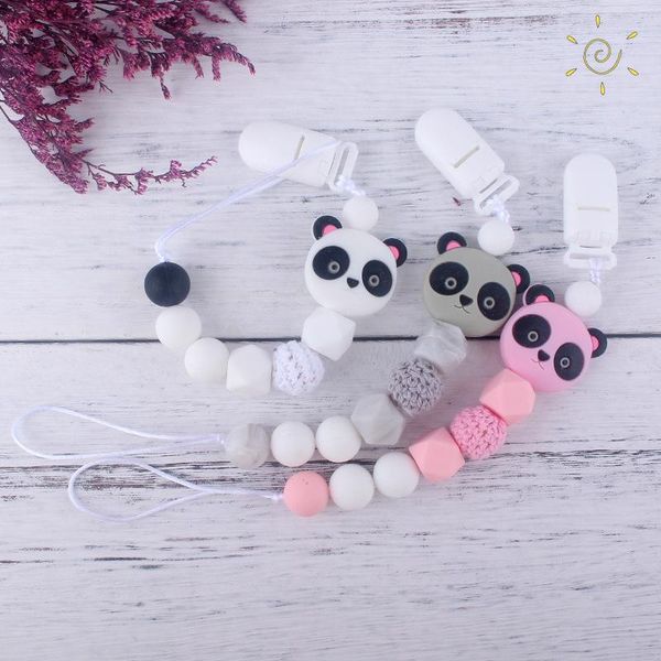 pacifier holders&clips# handmade silicone panda clips infant chain strap cute dummy nipple leash for toddler baby shower gift
pacifier holders&clips# handmade silicone panda clips infant chain strap cute dummy nipple leash for toddler baby shower gift