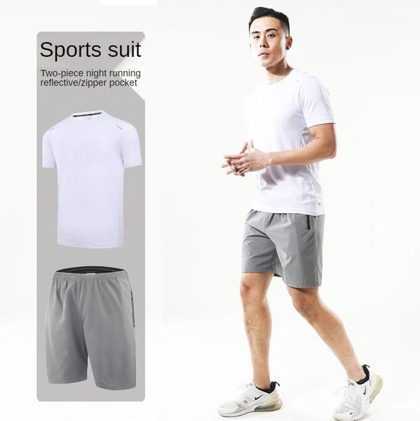 sports suit men's short sleeve quick dry running gym ice shorts basketball ready sportswear summer sets, Black;blue
sports suit men's short sleeve quick dry running gym ice shorts basketball ready sportswear summer sets, Black;blue