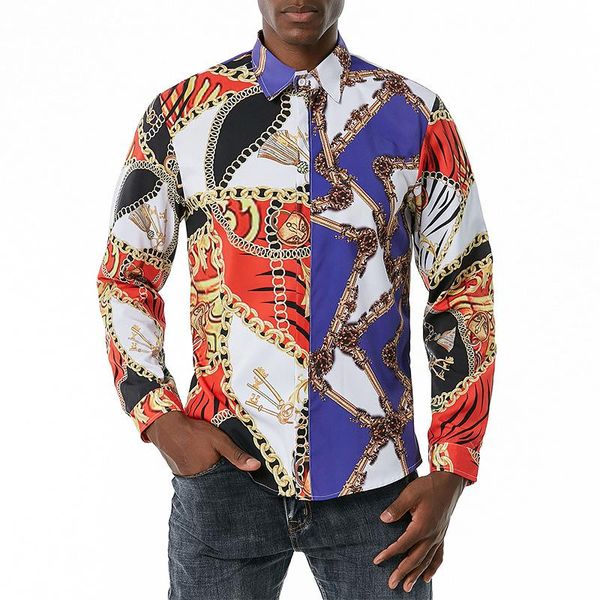 luxury royal baroque floral shirt men 2021 brand slim fit long sleeve button up mens streetwear party prom dress shirts men's casual, White;black
luxury royal baroque floral shirt men 2021 brand slim fit long sleeve button up mens streetwear party prom dress shirts men's casual, White;black