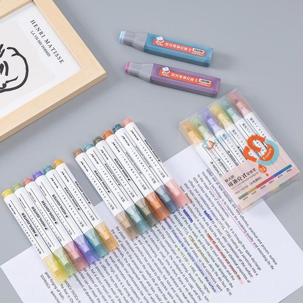 highlighters 6 colors highlighter pen mildliner fluorescent art marker school&office stationery supply, Black;red
highlighters 6 colors highlighter pen mildliner fluorescent art marker school&office stationery supply, Black;red