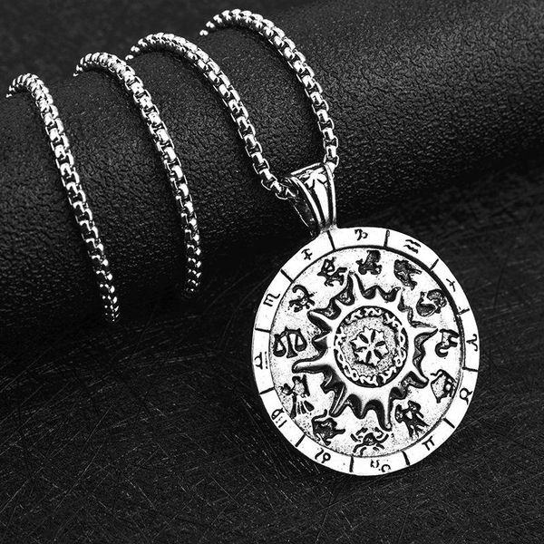 pendant necklaces est fashion sun compass star with necklace retro personality hip hop titanium steel sweater chain jewelry, Silver
pendant necklaces est fashion sun compass star with necklace retro personality hip hop titanium steel sweater chain jewelry, Silver
