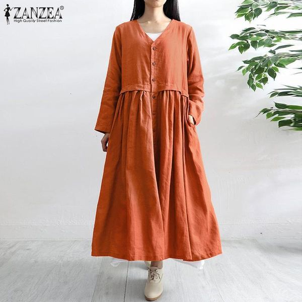 casual dresses dresses vintage women long autumn pleated maxi vestidos solid v-neck sundress ladies cotton robe oversiz et01, Black;gray
casual dresses dresses vintage women long autumn pleated maxi vestidos solid v-neck sundress ladies cotton robe oversiz et01, Black;gray