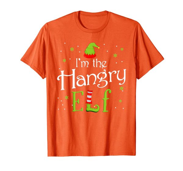 i'm the hangry elf funny group matching family xmas gift t-shirt, White;black
