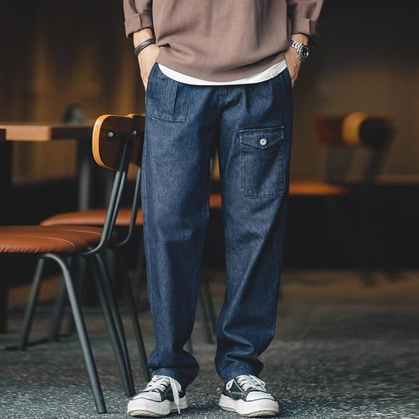 men's jeans maden men loose straight denim pant vintage mid-waisted baggy streetwear skateboard pants trousers hip hop, Blue
men's jeans maden men loose straight denim pant vintage mid-waisted baggy streetwear skateboard pants trousers hip hop, Blue