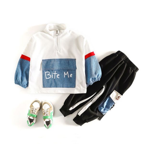 boy clothing set spring fall fashion letter active + pant kid children baby toddler boy clothes 6 8 10 12 14 years, White
boy clothing set spring fall fashion letter active + pant kid children baby toddler boy clothes 6 8 10 12 14 years, White