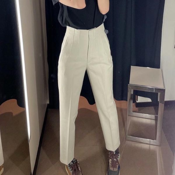 women's pants & capris women simple black high waist office lady straight trousers summer fashion all-match chic soft elegant business, Black;white
women's pants & capris women simple black high waist office lady straight trousers summer fashion all-match chic soft elegant business, Black;white