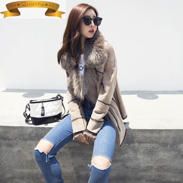 women's fur & faux female coat real winter sheep shearling jacket women collar luxury natural parka motorcycle 2021 1109-178 kj, Black
women's fur & faux female coat real winter sheep shearling jacket women collar luxury natural parka motorcycle 2021 1109-178 kj, Black