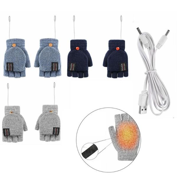 five fingers gloves winter electric rechargeable mitten double sided heated full & half finger warmer usb, Blue;gray
five fingers gloves winter electric rechargeable mitten double sided heated full & half finger warmer usb, Blue;gray