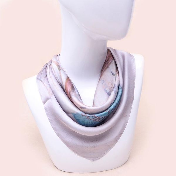 scarves women 70*70cm satin silk scarf square print wrap foulard femme handkerchief bandana neck hair scraf headbands tie shawls, Blue;gray
scarves women 70*70cm satin silk scarf square print wrap foulard femme handkerchief bandana neck hair scraf headbands tie shawls, Blue;gray