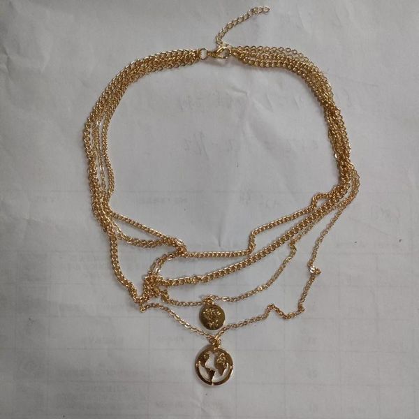 pendant necklaces european and american fashion necklace bohemian style geometric wild net red map circle-shaped multilayer women, Silver
pendant necklaces european and american fashion necklace bohemian style geometric wild net red map circle-shaped multilayer women, Silver