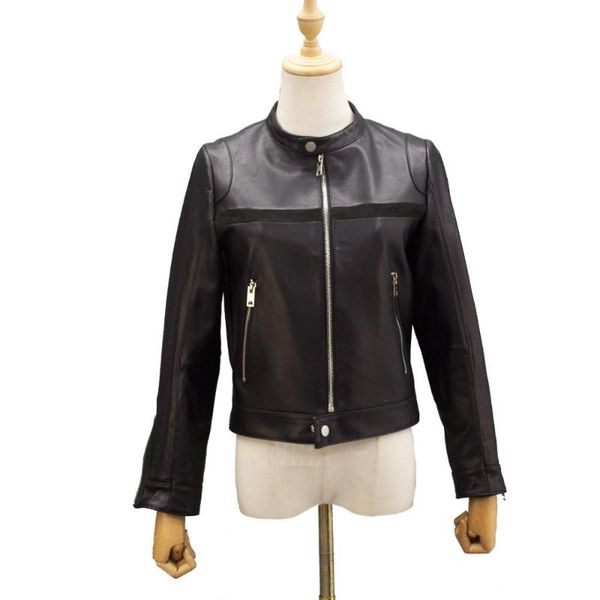 women's jackets spring autumn leahter jacket women short motorcycle soft plain spliced coat black fashion outwear, Black;brown
women's jackets spring autumn leahter jacket women short motorcycle soft plain spliced coat black fashion outwear, Black;brown