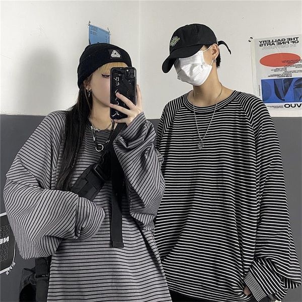 men's t-shirts oversized t shirt autumn striped long sleeve o neck hip harajuku korean fashion retro streetwear couple clothing vintage, White;black
men's t-shirts oversized t shirt autumn striped long sleeve o neck hip harajuku korean fashion retro streetwear couple clothing vintage, White;black