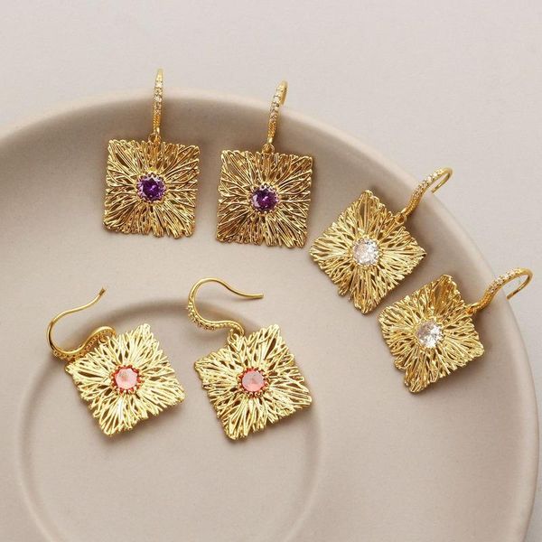 dangle & chandelier trendy retro gold earrings metal square women, Silver
dangle & chandelier trendy retro gold earrings metal square women, Silver