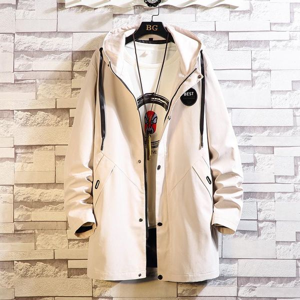 men's trench coats windbreaker jacket long coat for men casual black hooded high street male outerwear spring autumn, Tan;black
men's trench coats windbreaker jacket long coat for men casual black hooded high street male outerwear spring autumn, Tan;black