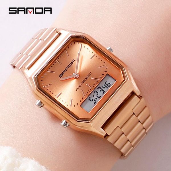 wristwatches fashion women watches quartz led digital waterproof watch rose gold male female sports clock, Slivery;brown
wristwatches fashion women watches quartz led digital waterproof watch rose gold male female sports clock, Slivery;brown