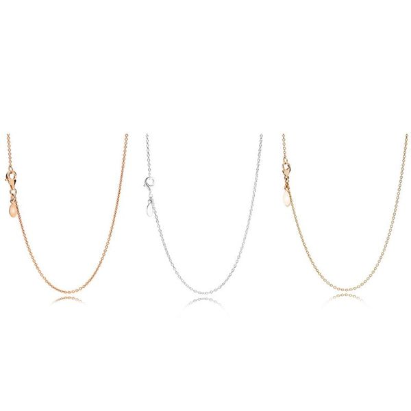 chains 925 sterling silver basic pendant necklace rose gold size 45cm - 90cm for women jewelry
chains 925 sterling silver basic pendant necklace rose gold size 45cm - 90cm for women jewelry