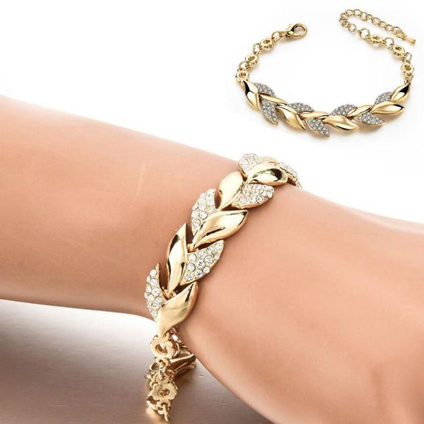 charm bracelets charms gold color leaf design personality bracelet for female european and american trendy fashion wedding jewelry gifts, Golden;silver
charm bracelets charms gold color leaf design personality bracelet for female european and american trendy fashion wedding jewelry gifts, Golden;silver