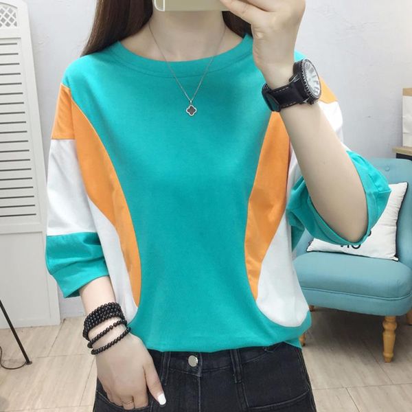 women's t-shirt ljsxls summer cotton t shirt short sleeve patchwork loose tee femme 2021 korean fashion women clothing plus size tshirt, White
women's t-shirt ljsxls summer cotton t shirt short sleeve patchwork loose tee femme 2021 korean fashion women clothing plus size tshirt, White