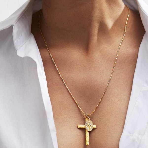 pendant necklaces bohemian cross for women men multilayer fashion vintage gold chokers twist water wave necklace prayer jewelry, Silver
pendant necklaces bohemian cross for women men multilayer fashion vintage gold chokers twist water wave necklace prayer jewelry, Silver