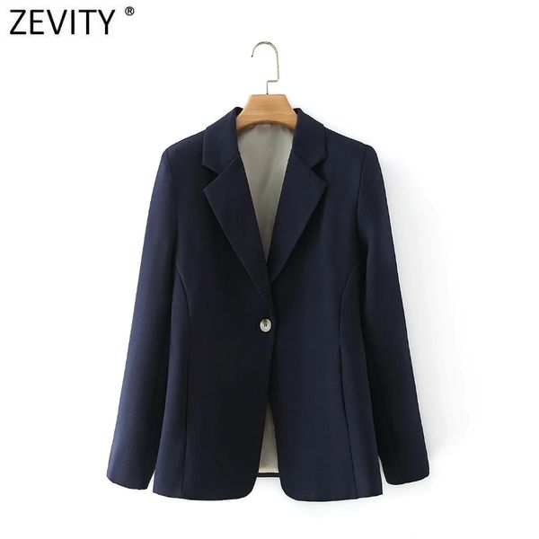 zevity women fashion single button navy blue fitting blazer coat office long sleeve business femme outerwear chic ct687 210419, White;black
zevity women fashion single button navy blue fitting blazer coat office long sleeve business femme outerwear chic ct687 210419, White;black