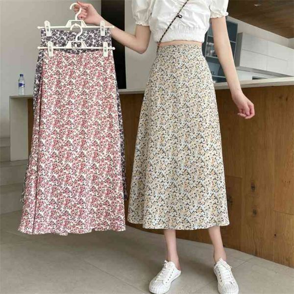 vintage purple pink floral print ruffle pleated long skirts summer women korean drawstring elastic waist midi 210529, Black
vintage purple pink floral print ruffle pleated long skirts summer women korean drawstring elastic waist midi 210529, Black