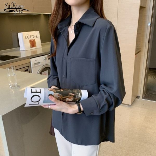 korean version loose simple long sleeve bottoming blouse early spring solid color shirt female white blusas mujer 13052 210521
korean version loose simple long sleeve bottoming blouse early spring solid color shirt female white blusas mujer 13052 210521