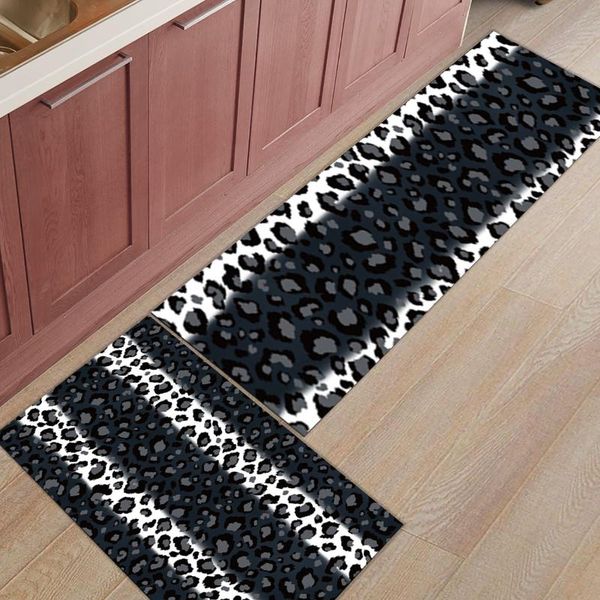 leopard print black white striped long kitchen mat home entrance doormat anti-slip bathroom rug floor decoration carpets
leopard print black white striped long kitchen mat home entrance doormat anti-slip bathroom rug floor decoration carpets