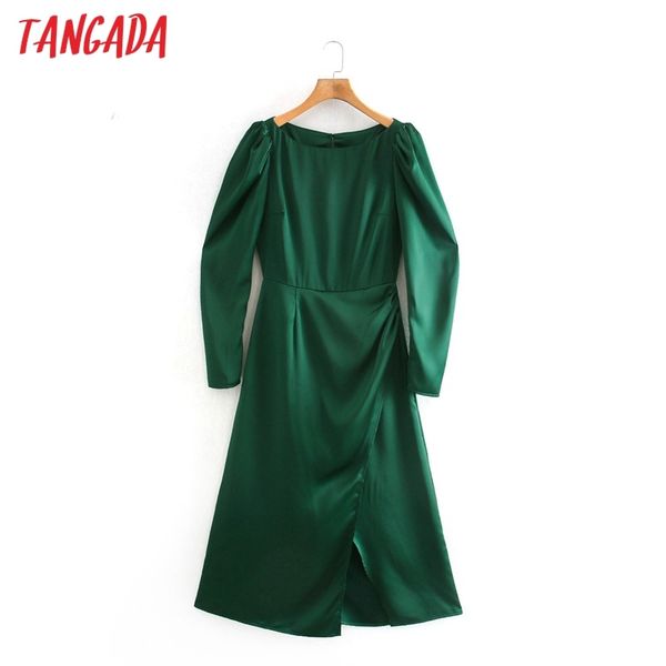 women green satin elegant party dress long sleeve back zipper females midi dresses vestidos 2xn21 210416, Black;gray
women green satin elegant party dress long sleeve back zipper females midi dresses vestidos 2xn21 210416, Black;gray