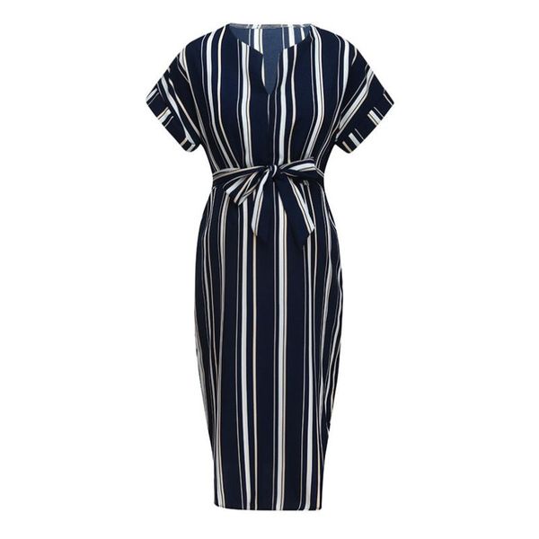 maternity dresses clothes 2021 summer women mom pregnancy dress stripe #3a26, White