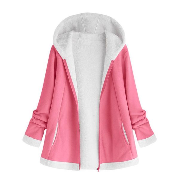 women's jackets autumn jacket winter warm solid plush hoodie coat fashion pocket zipper long sleeves outwear manteau femme plus size o2, Black;brown
women's jackets autumn jacket winter warm solid plush hoodie coat fashion pocket zipper long sleeves outwear manteau femme plus size o2, Black;brown